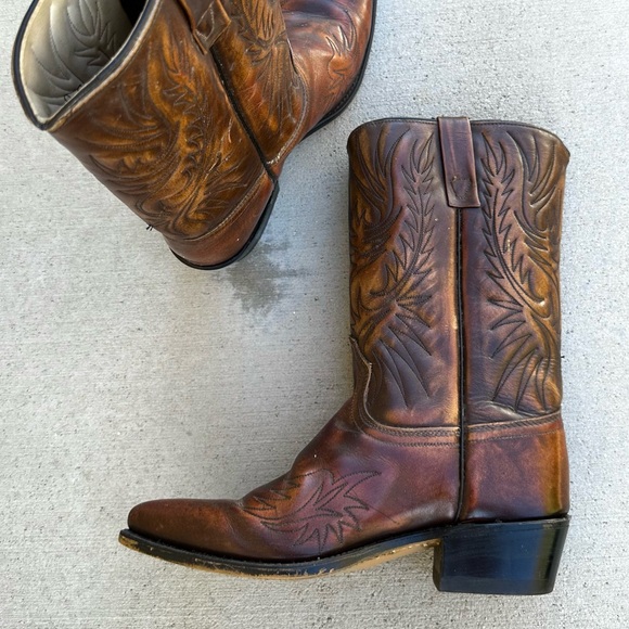 ACME! RARE VINTAGE COWBOY BOOTS SIZE MENS 9D~ EMBROIDERED WESTERN BOOTS IN BROWN - Picture 13 of 17